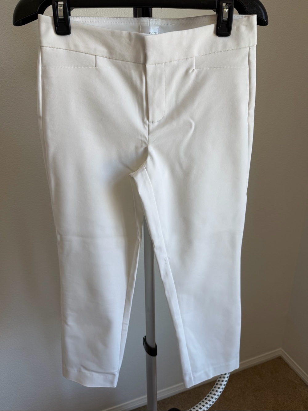 ecru White Slim Stretch Chinos